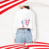 Star Spangled Crop Hoodie