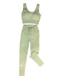 Throwback Seamless High Waisted Ribbed Leggings - One Rep Above